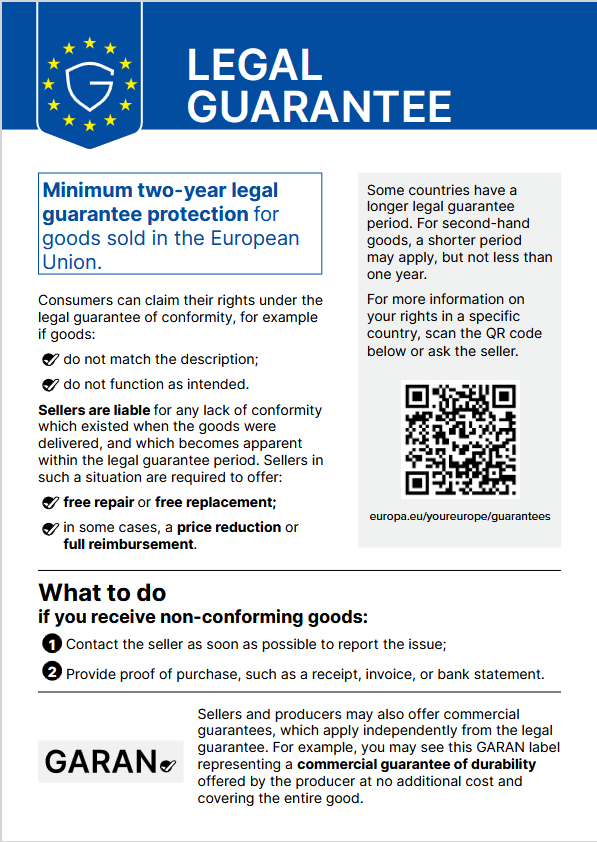 Legal guarantee notice EN piccola